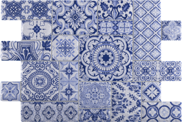Mosaico Clásico Mexicano Azul